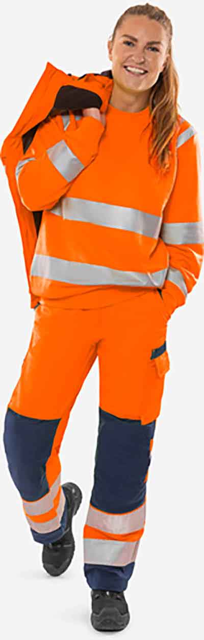 Fristads High vis Green trousers woman class 2 2642 GPLU