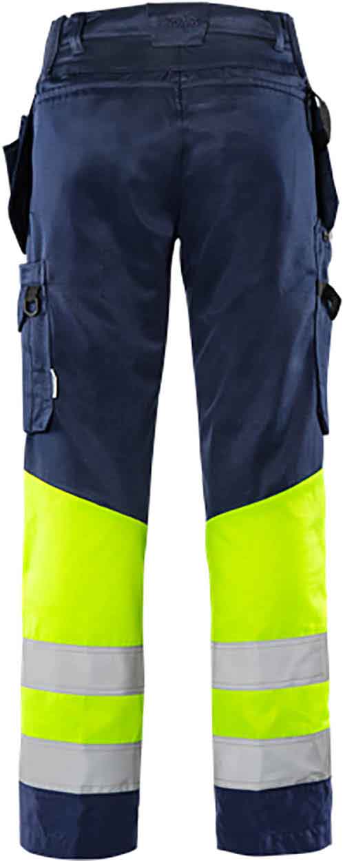 Fristads High vis Green craftsman trousers class 1 2640 GPLU