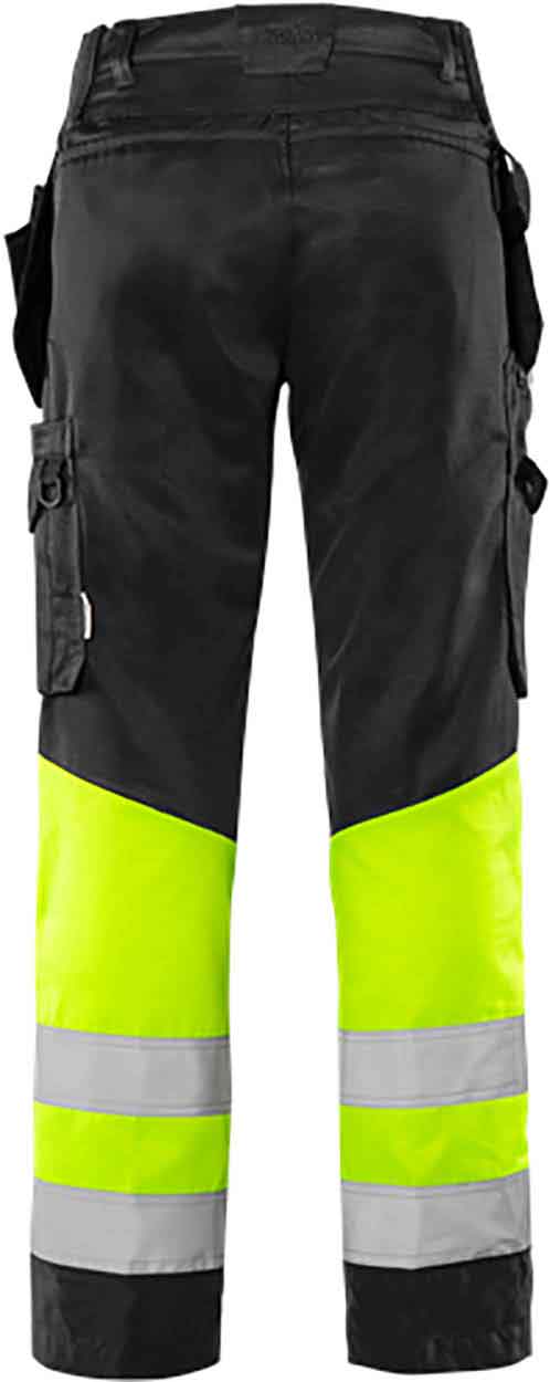 Fristads High vis Green craftsman trousers class 1 2640 GPLU