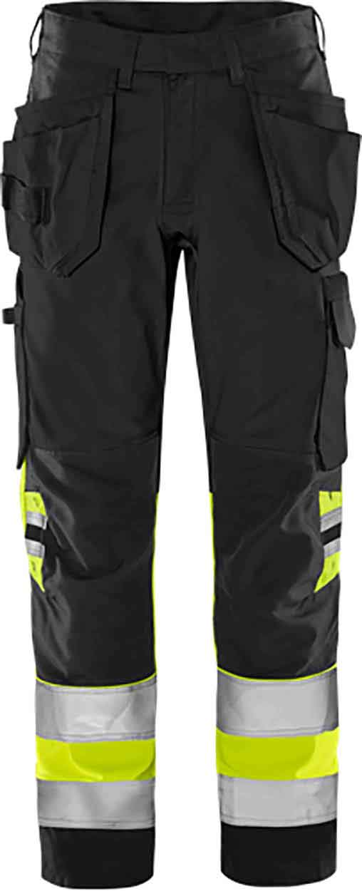 Fristads High vis Green craftsman trousers class 1 2640 GPLU