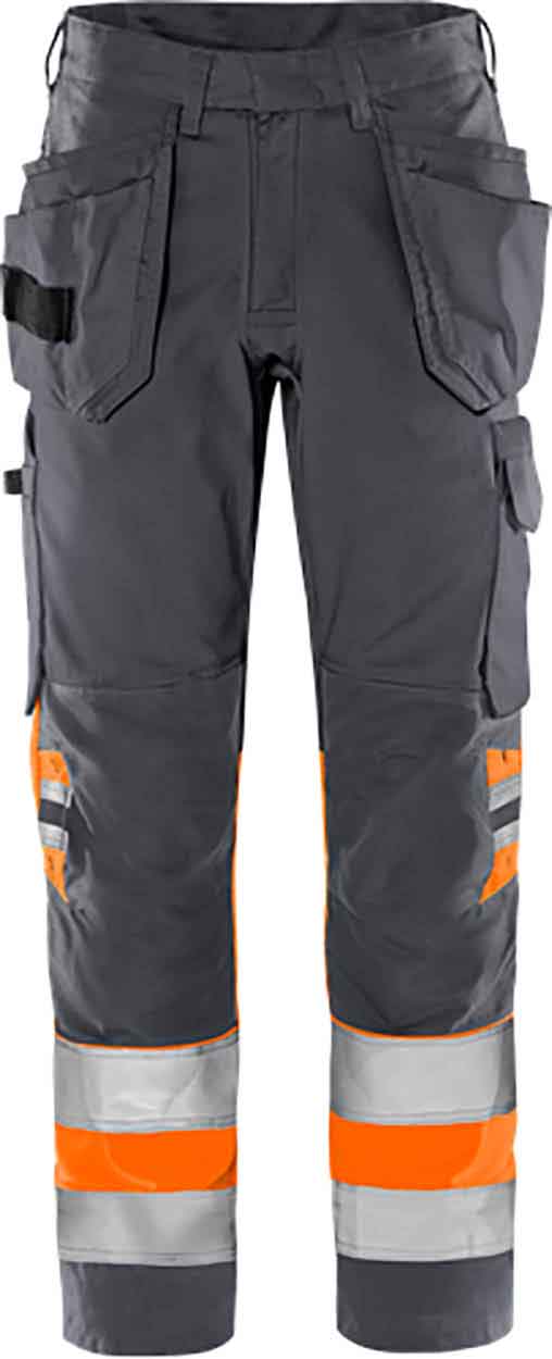 Fristads High vis Green craftsman trousers class 1 2640 GPLU
