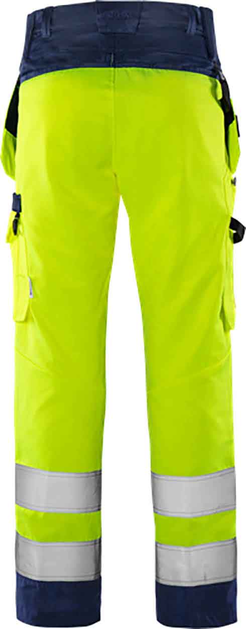 Fristads High vis Green craftsman trousers class 2 2641 GPLU