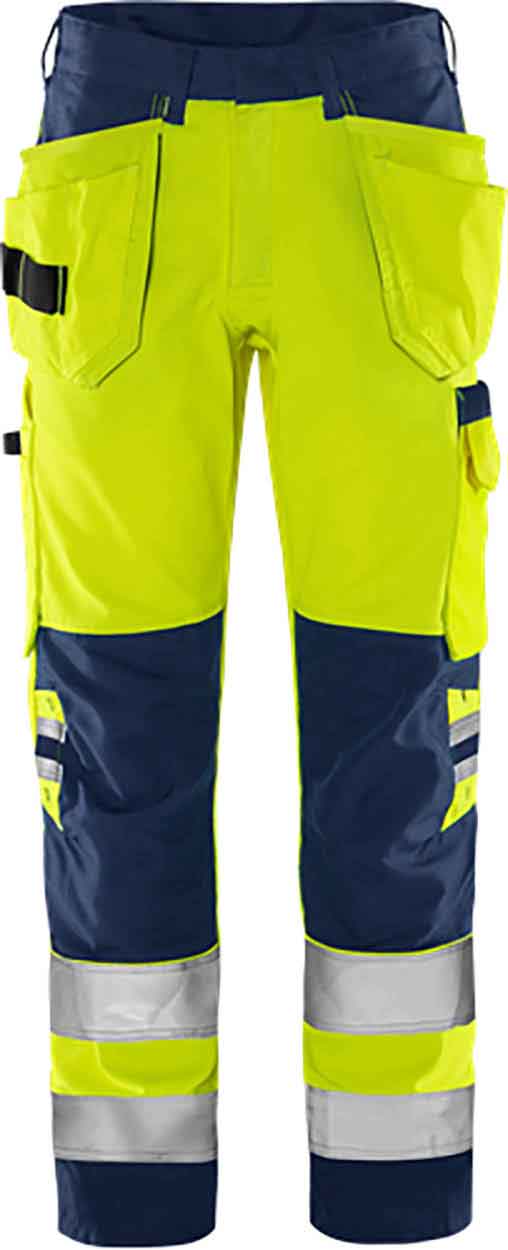 Fristads High vis Green craftsman trousers class 2 2641 GPLU