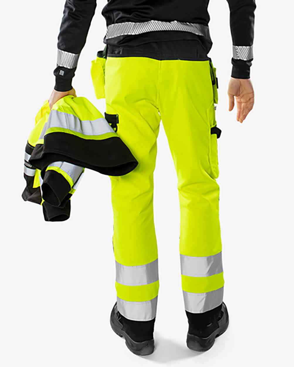 Fristads High vis Green craftsman trousers class 2 2641 GPLU