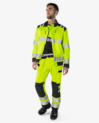 Fristads High vis Green craftsman trousers class 2 2641 GPLU