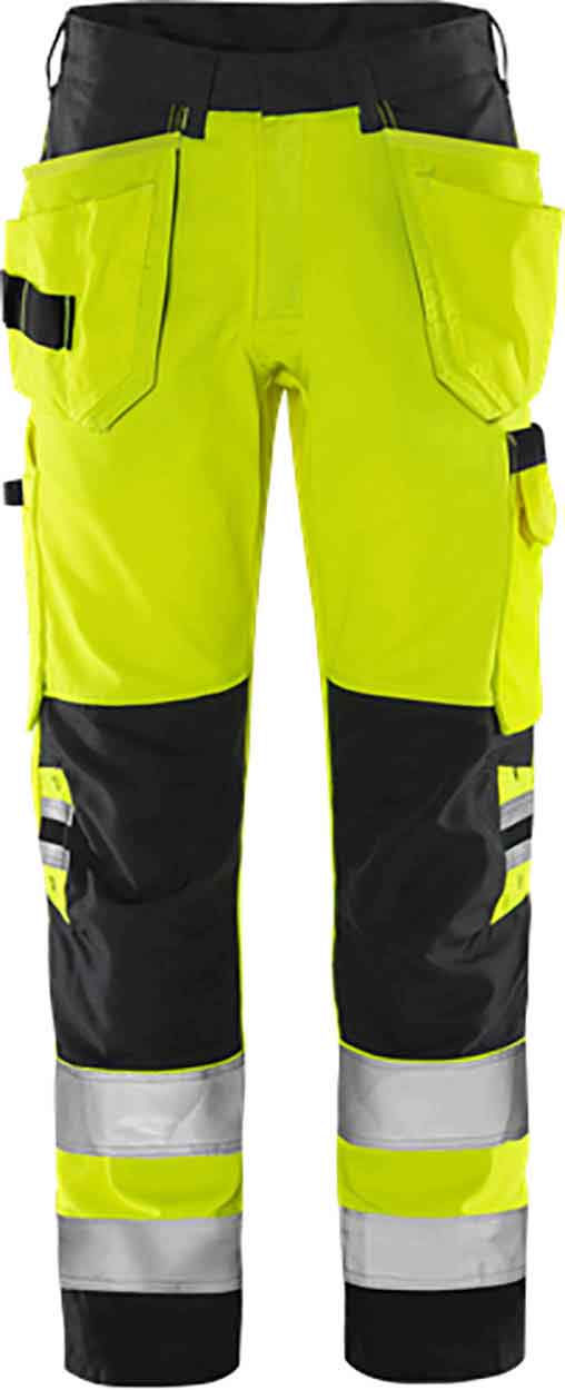 Fristads High vis Green craftsman trousers class 2 2641 GPLU
