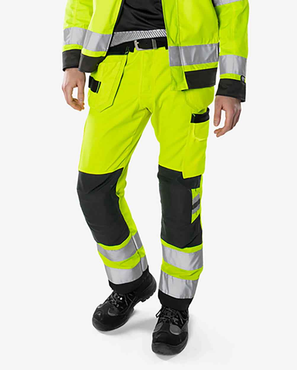 Fristads High vis Green craftsman trousers class 2 2641 GPLU