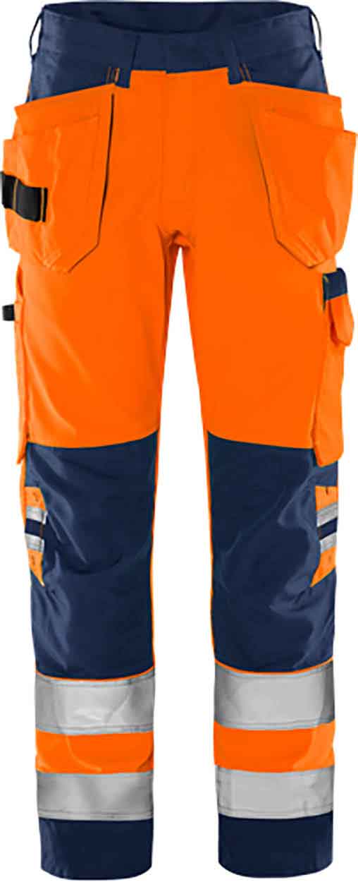 Fristads High vis Green craftsman trousers class 2 2641 GPLU