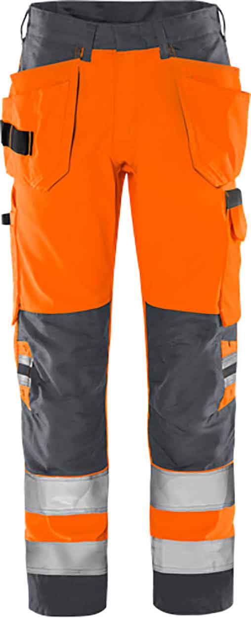 Fristads High vis Green craftsman trousers class 2 2641 GPLU
