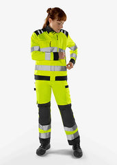 Fristads High vis Green jacket woman class 3 4068 GPLU