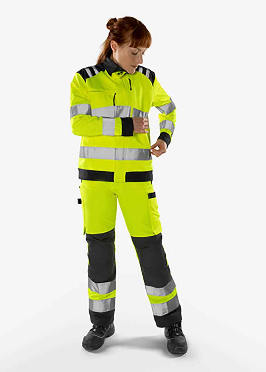 Fristads High vis Green jacket woman class 3 4068 GPLU