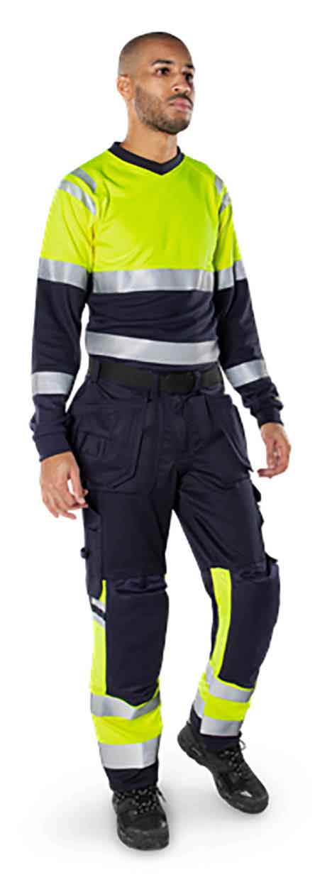 Fristads Flamestat high vis long sleeve t-shirt class 1 7107 TFL