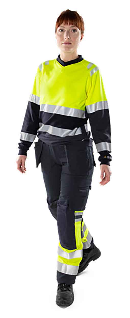 Fristads Flamestat high vis long sleeve t-shirt woman class 1 7108 TFL