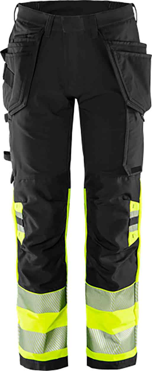 Fristads High vis Green craftsman stretch trousers class 1 2643 GSTP