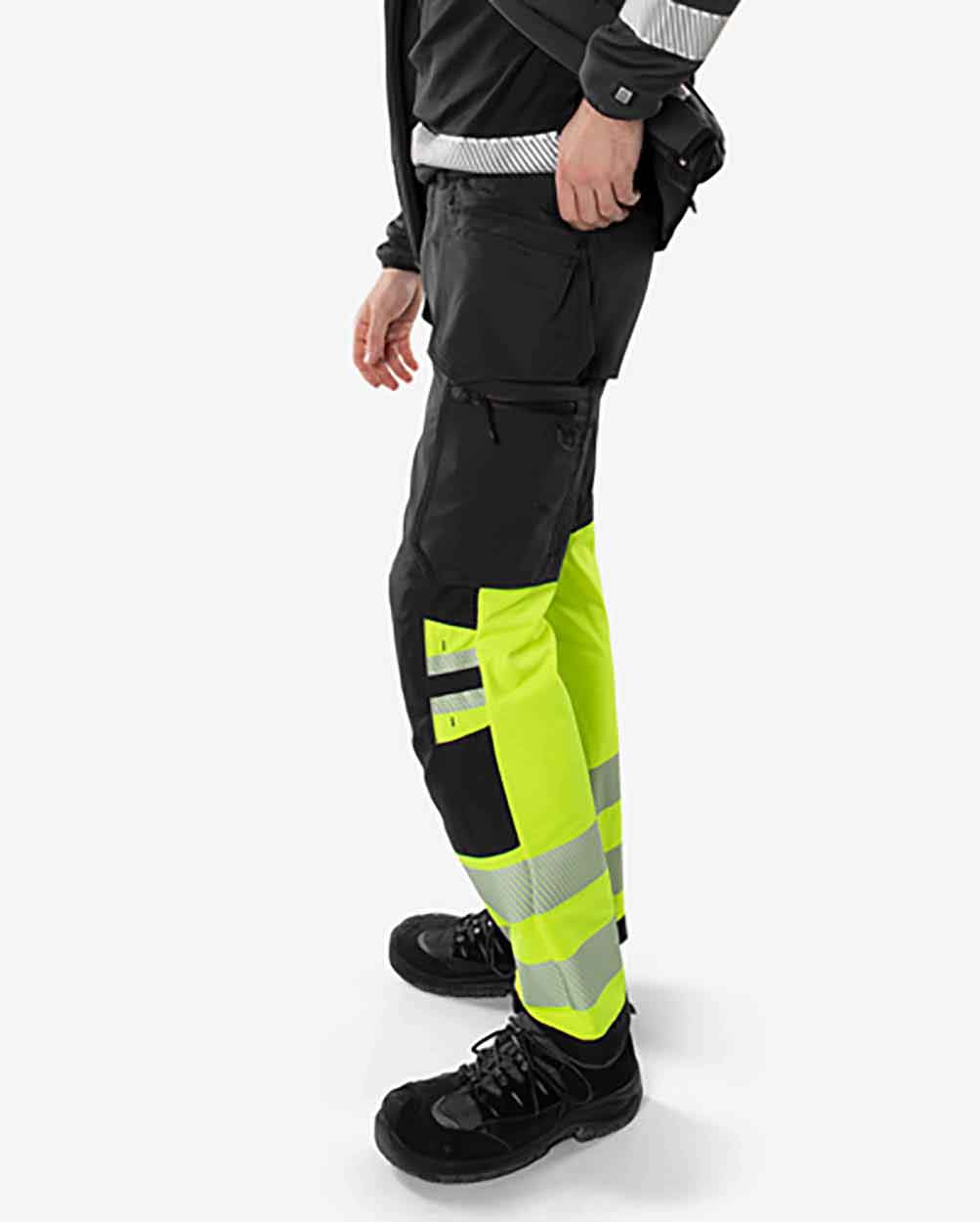 Fristads High vis Green craftsman stretch trousers class 1 2643 GSTP