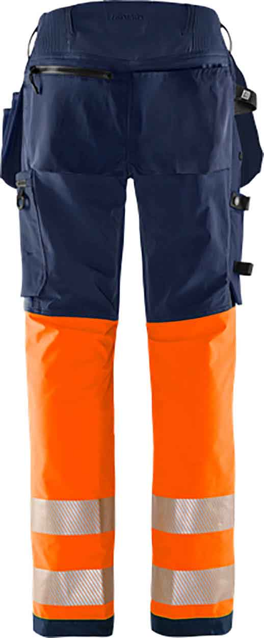 Fristads High vis Green craftsman stretch trousers class 1 2643 GSTP