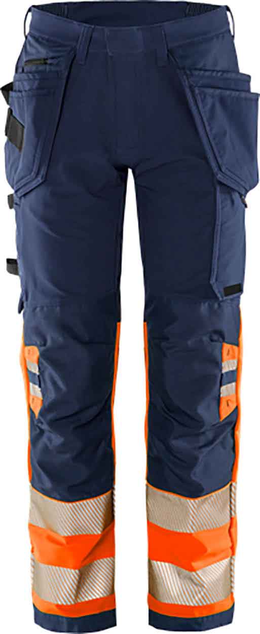 Fristads High vis Green craftsman stretch trousers class 1 2643 GSTP