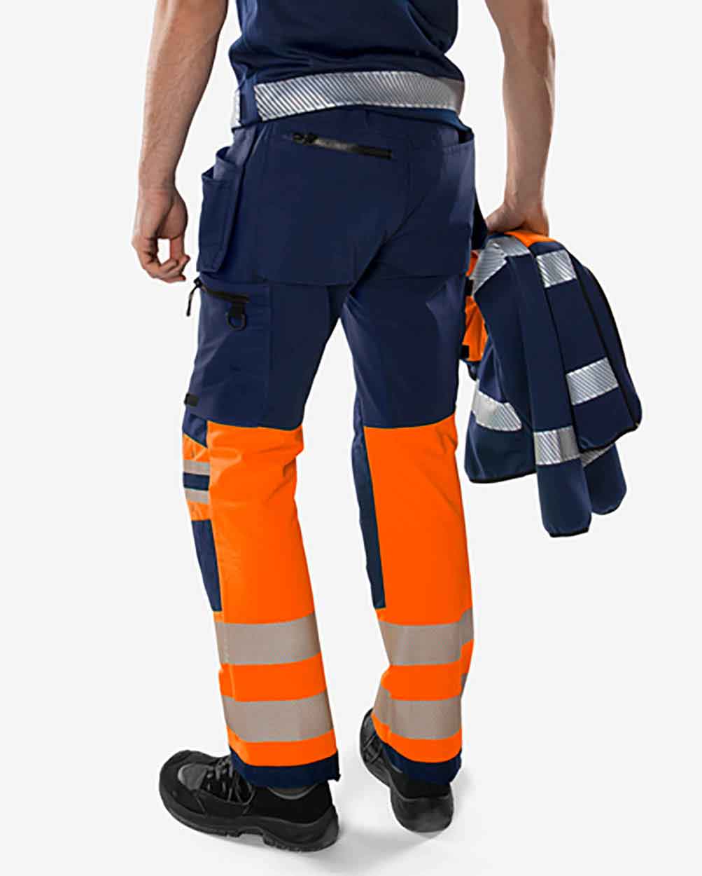 Fristads High vis Green craftsman stretch trousers class 1 2643 GSTP