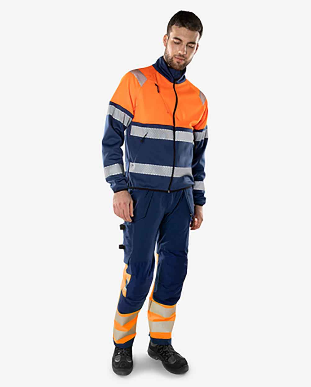 Fristads High vis Green craftsman stretch trousers class 1 2643 GSTP