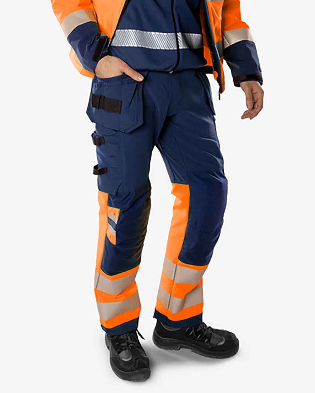 Fristads High vis Green craftsman stretch trousers class 1 2643 GSTP