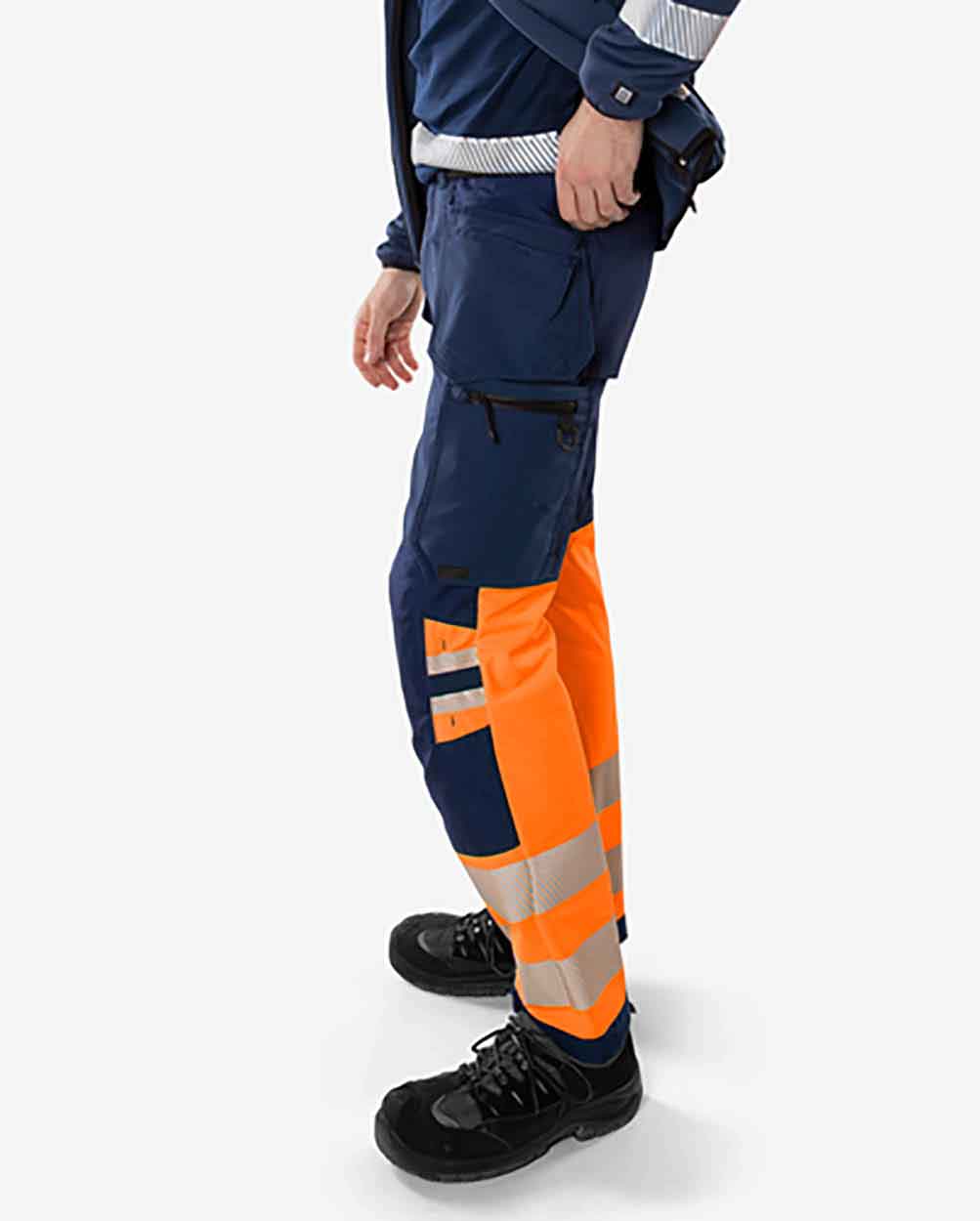 Fristads High vis Green craftsman stretch trousers class 1 2643 GSTP