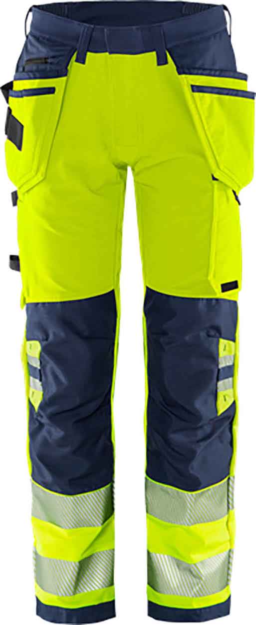 Fristads High vis Green craftsman stretch trousers class 2 2644 GSTP