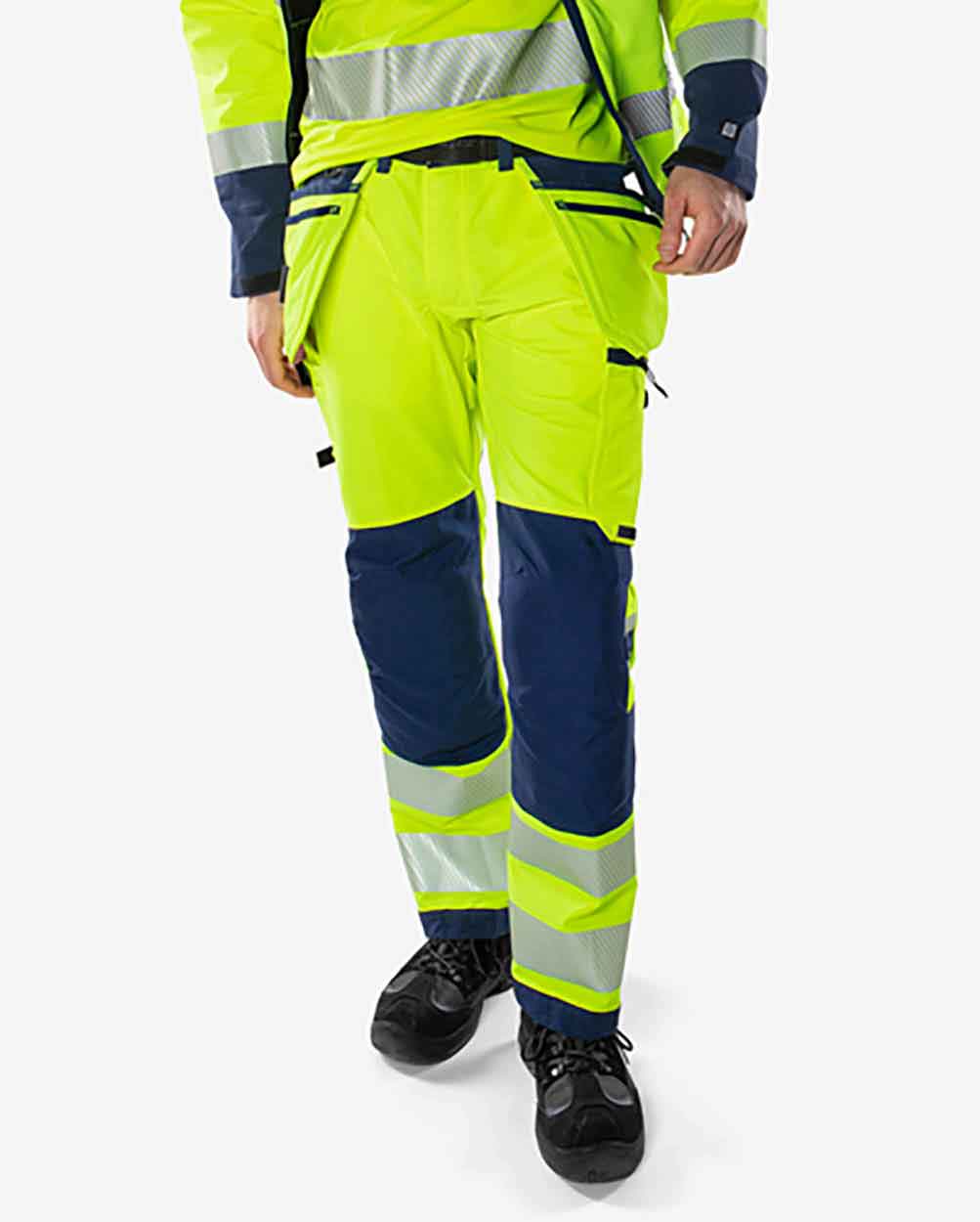 Fristads High vis Green craftsman stretch trousers class 2 2644 GSTP