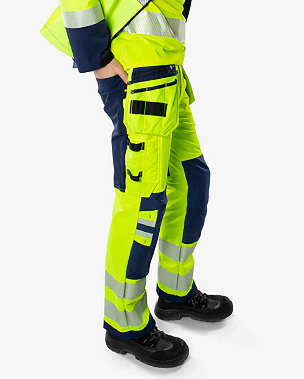 Fristads High vis Green craftsman stretch trousers class 2 2644 GSTP