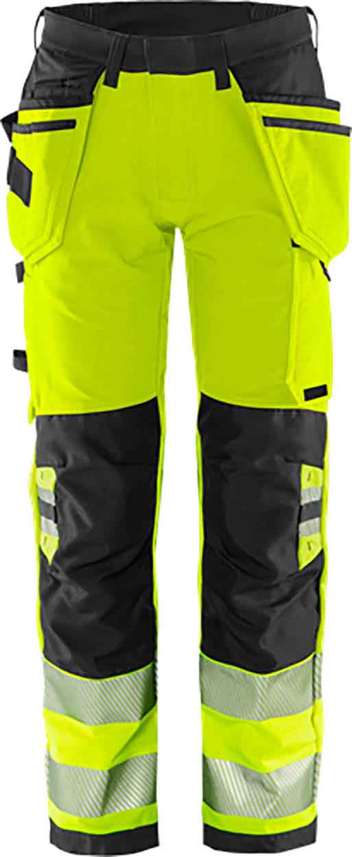 Fristads High vis Green craftsman stretch trousers class 2 2644 GSTP