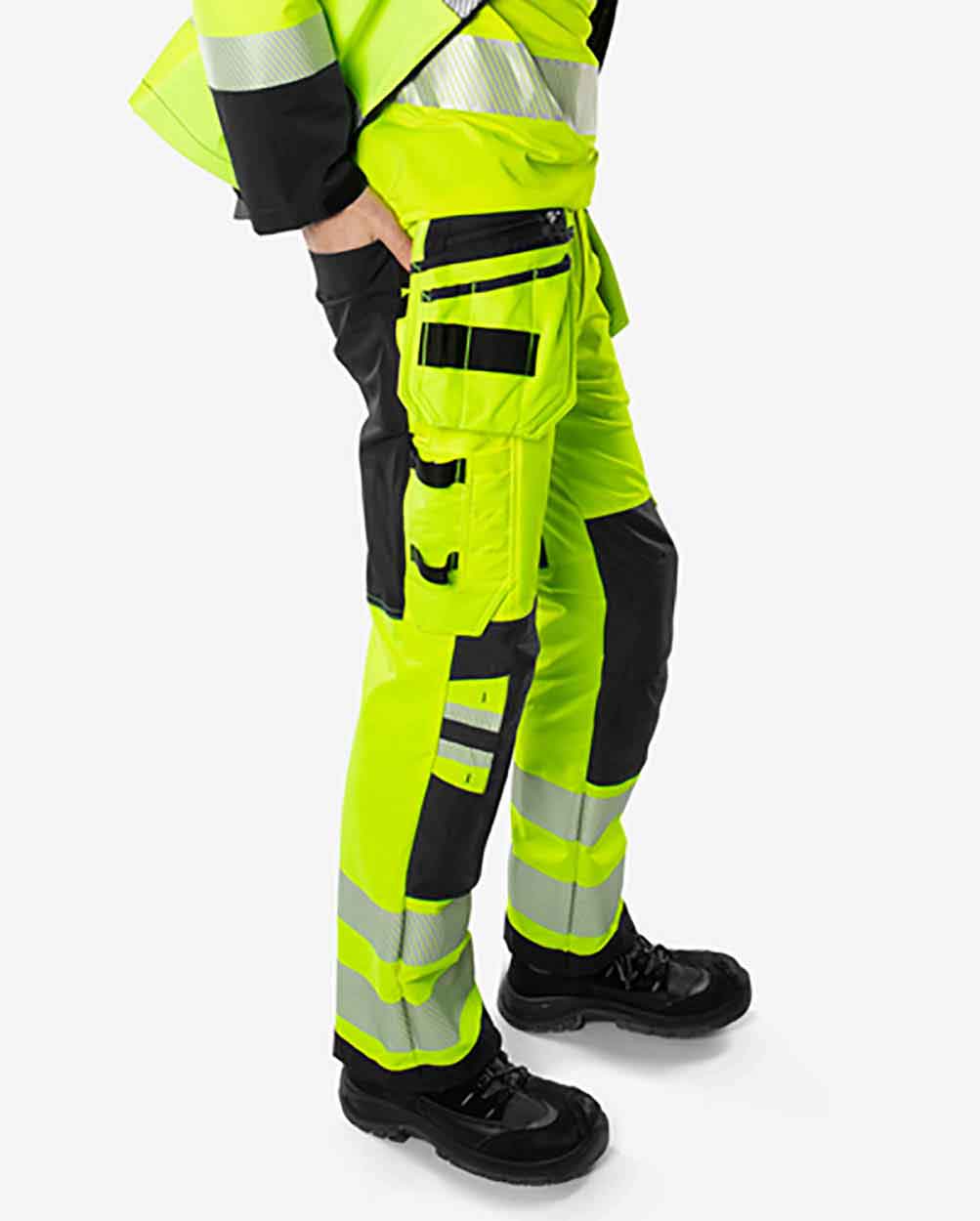 Fristads High vis Green craftsman stretch trousers class 2 2644 GSTP