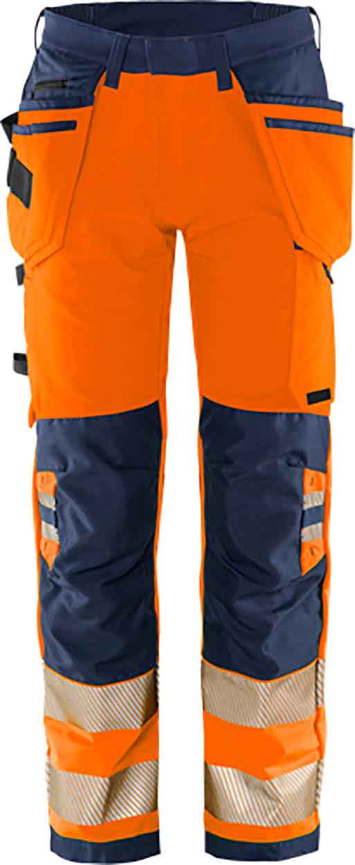 Fristads High vis Green craftsman stretch trousers class 2 2644 GSTP