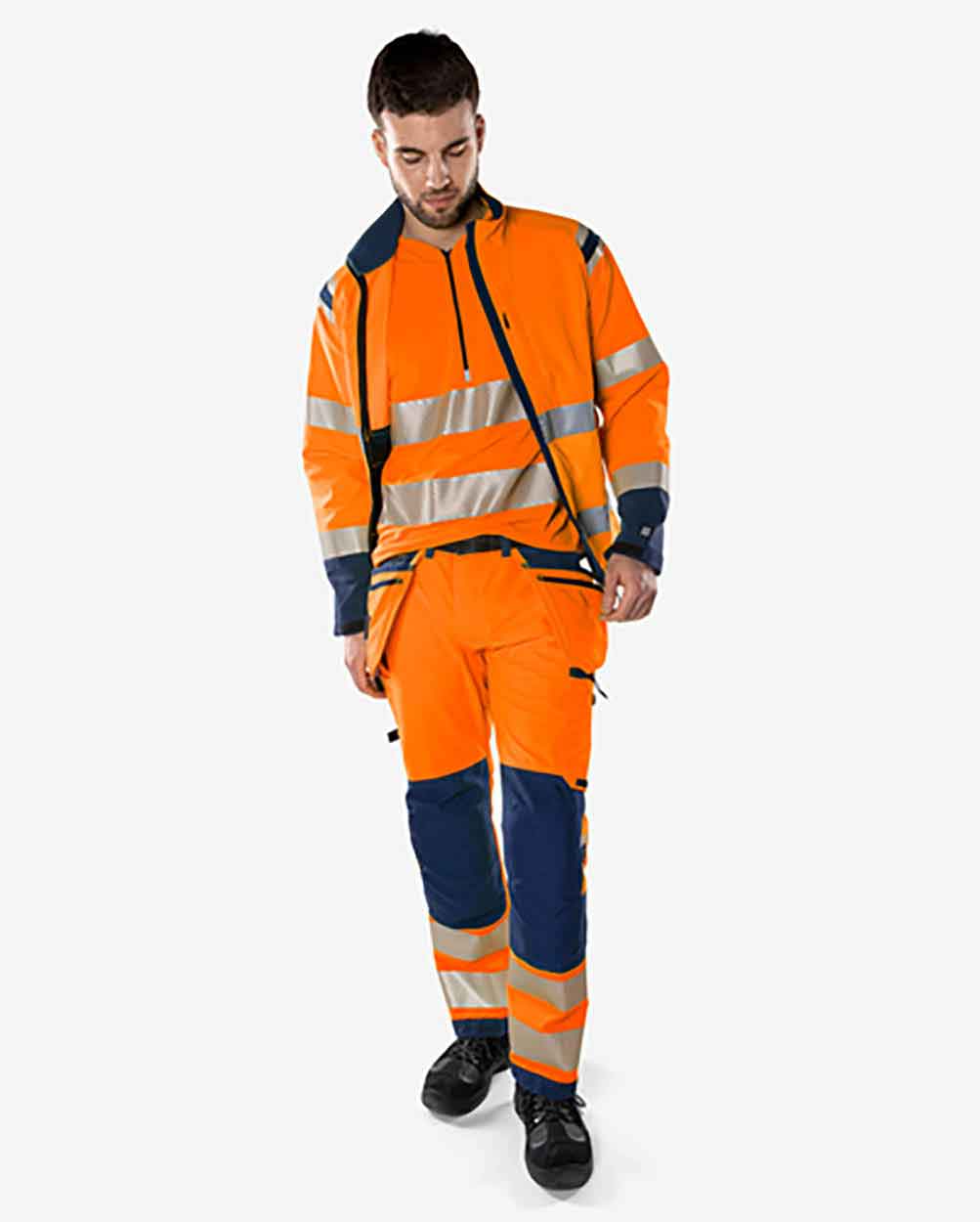 Fristads High vis Green craftsman stretch trousers class 2 2644 GSTP
