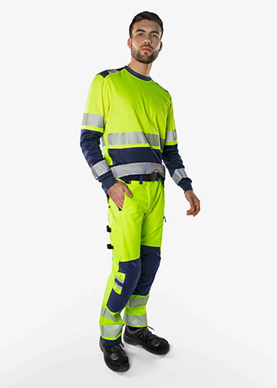 Fristads High vis Green stretch trousers class 2 2645 GSTP