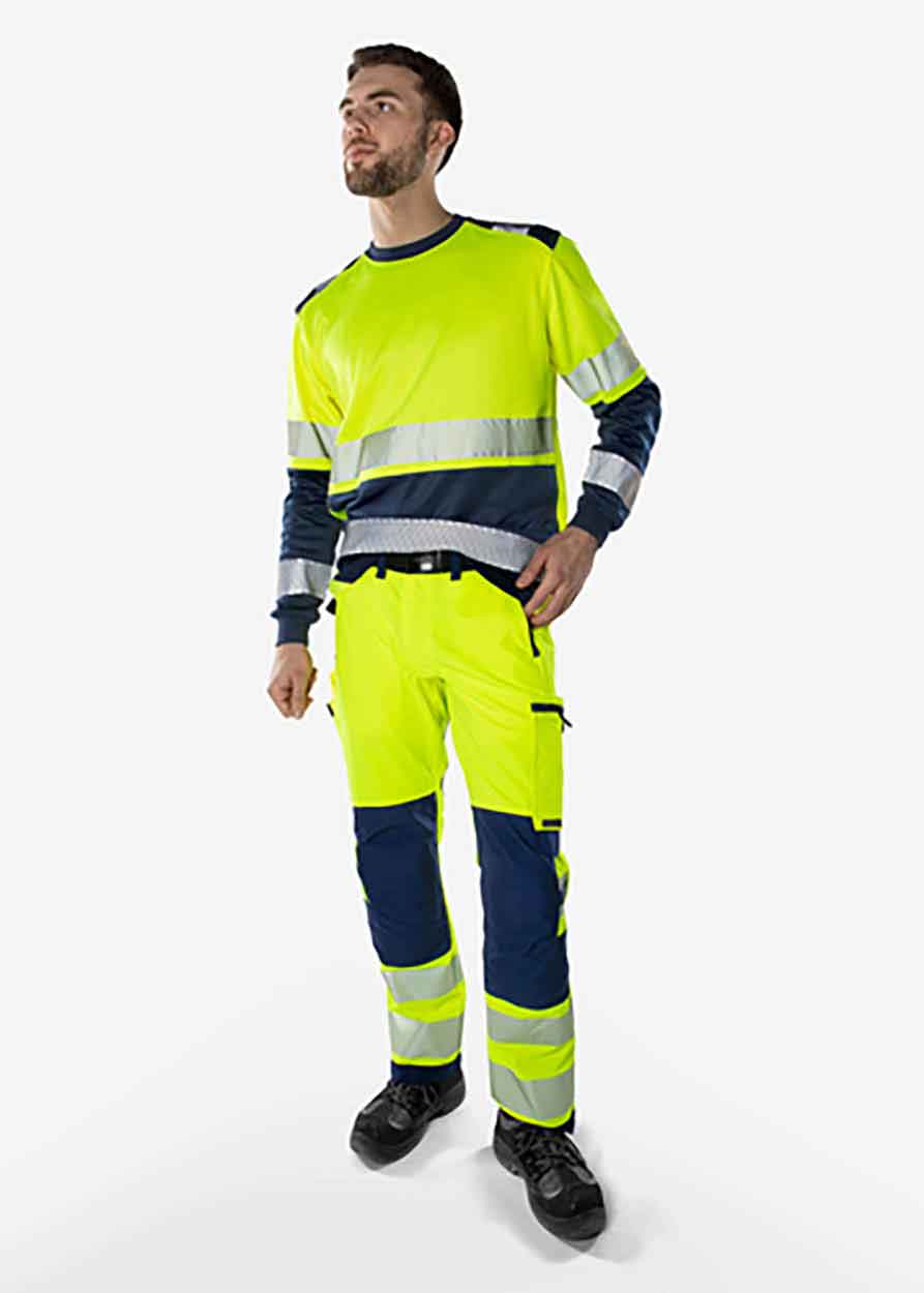 Fristads High vis Green stretch trousers class 2 2645 GSTP