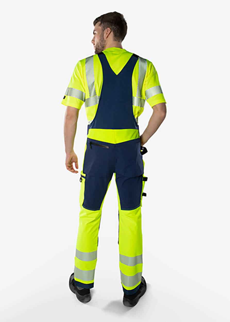 Fristads High vis Green stretch bib'n'brace class 2 1031 GSTP