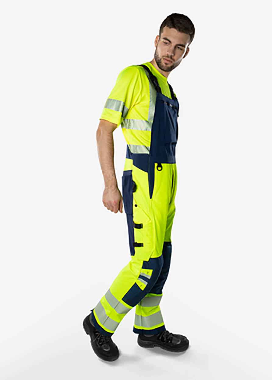 Fristads High vis Green stretch bib'n'brace class 2 1031 GSTP