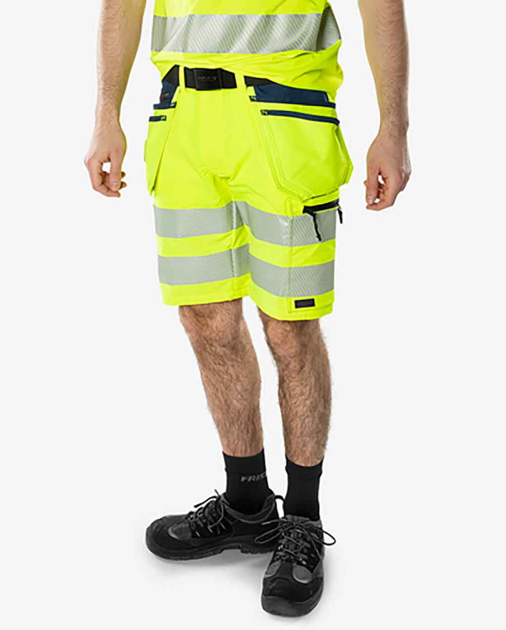 Fristads High vis Green craftsman stretch shorts class 2 2646 GSTP