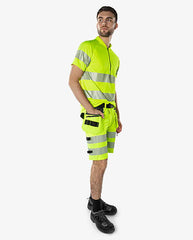 Fristads High vis Green craftsman stretch shorts class 2 2646 GSTP