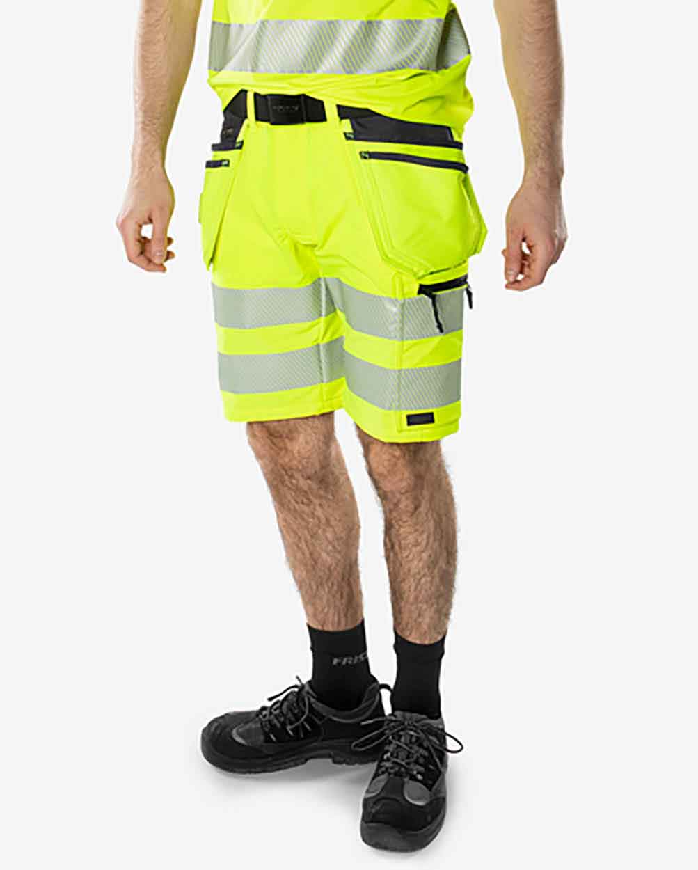 Fristads High vis Green craftsman stretch shorts class 2 2646 GSTP