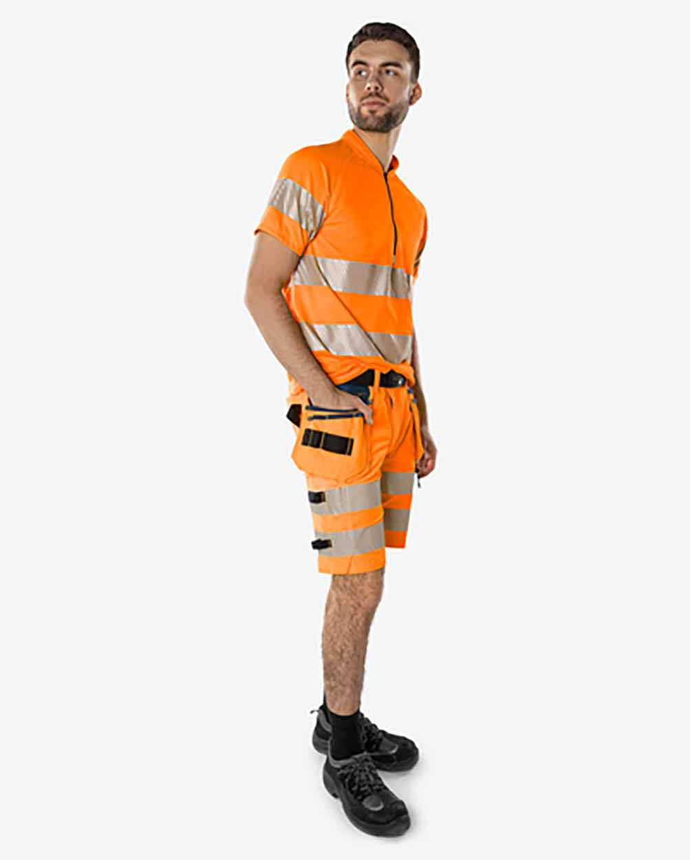 Fristads High vis Green craftsman stretch shorts class 2 2646 GSTP