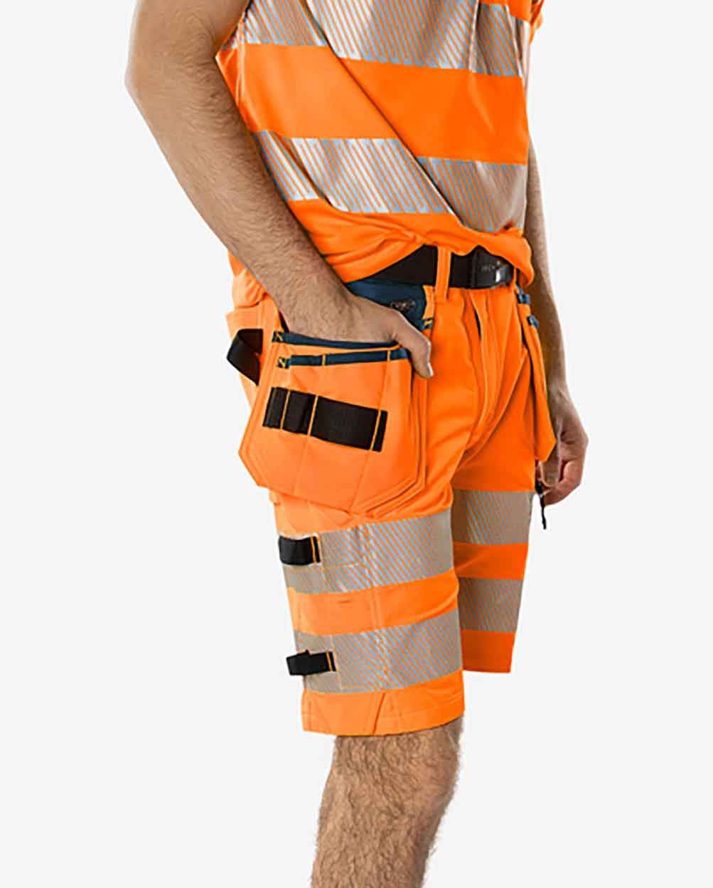 Fristads High vis Green craftsman stretch shorts class 2 2646 GSTP