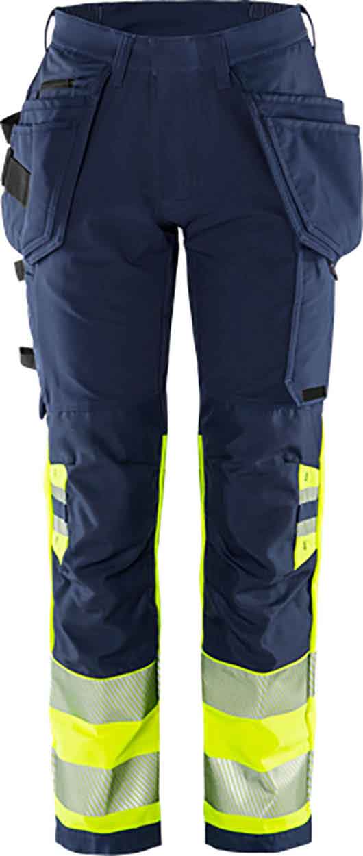 Fristads High vis Green craftsman stretch trousers woman class 1 2663 GSTP
