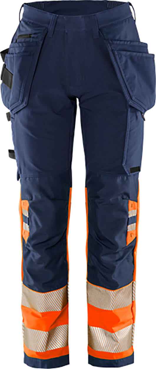Fristads High vis Green craftsman stretch trousers woman class 1 2663 GSTP