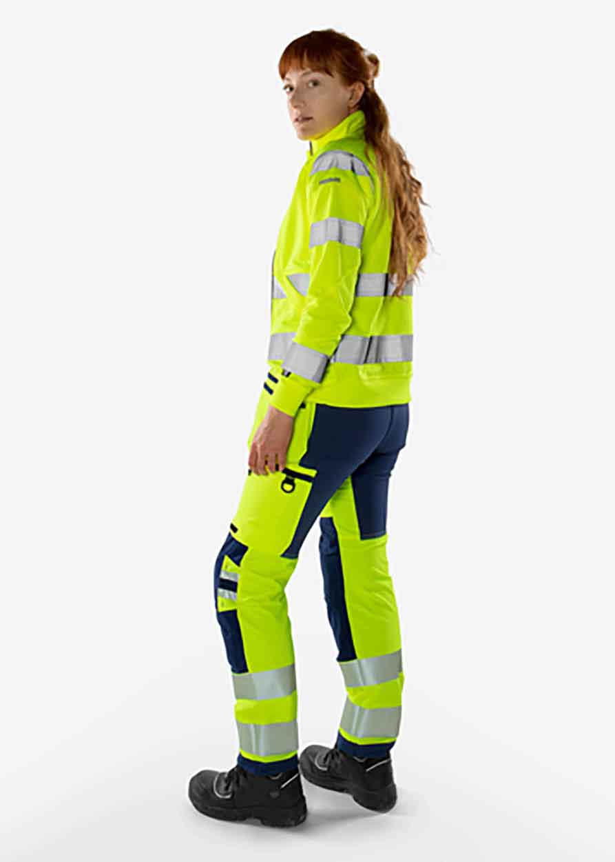Fristads High vis Green craftsman stretch trousers woman class 2 2664 GSTP
