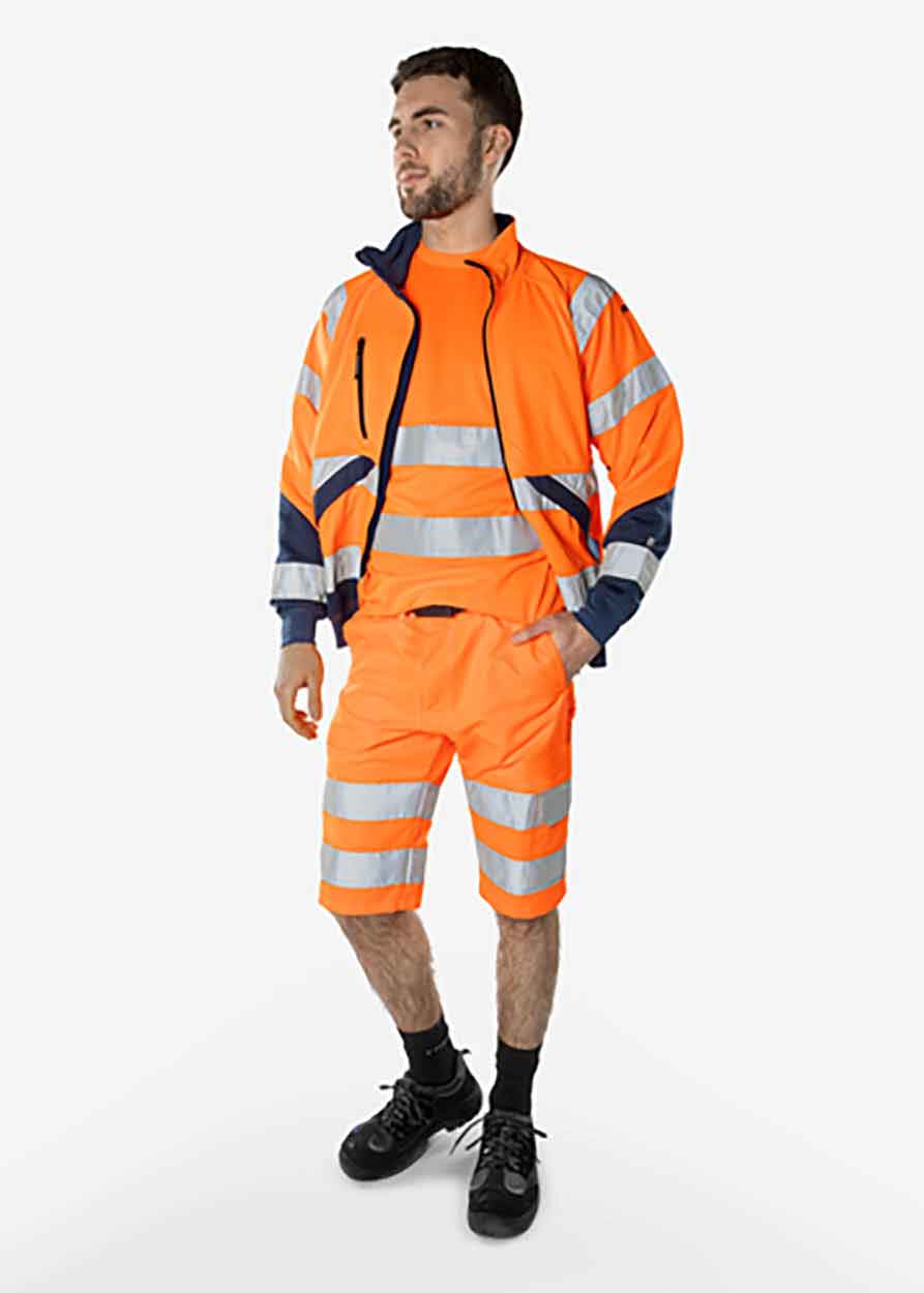 Fristads High vis Green shorts class 2 2650 GPLU