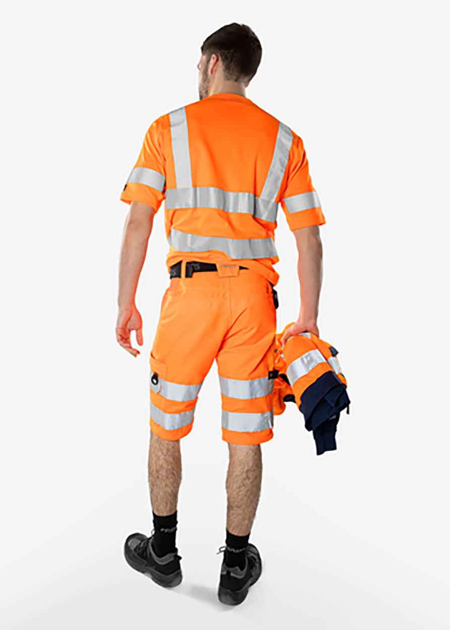 Fristads High vis Green shorts class 2 2650 GPLU
