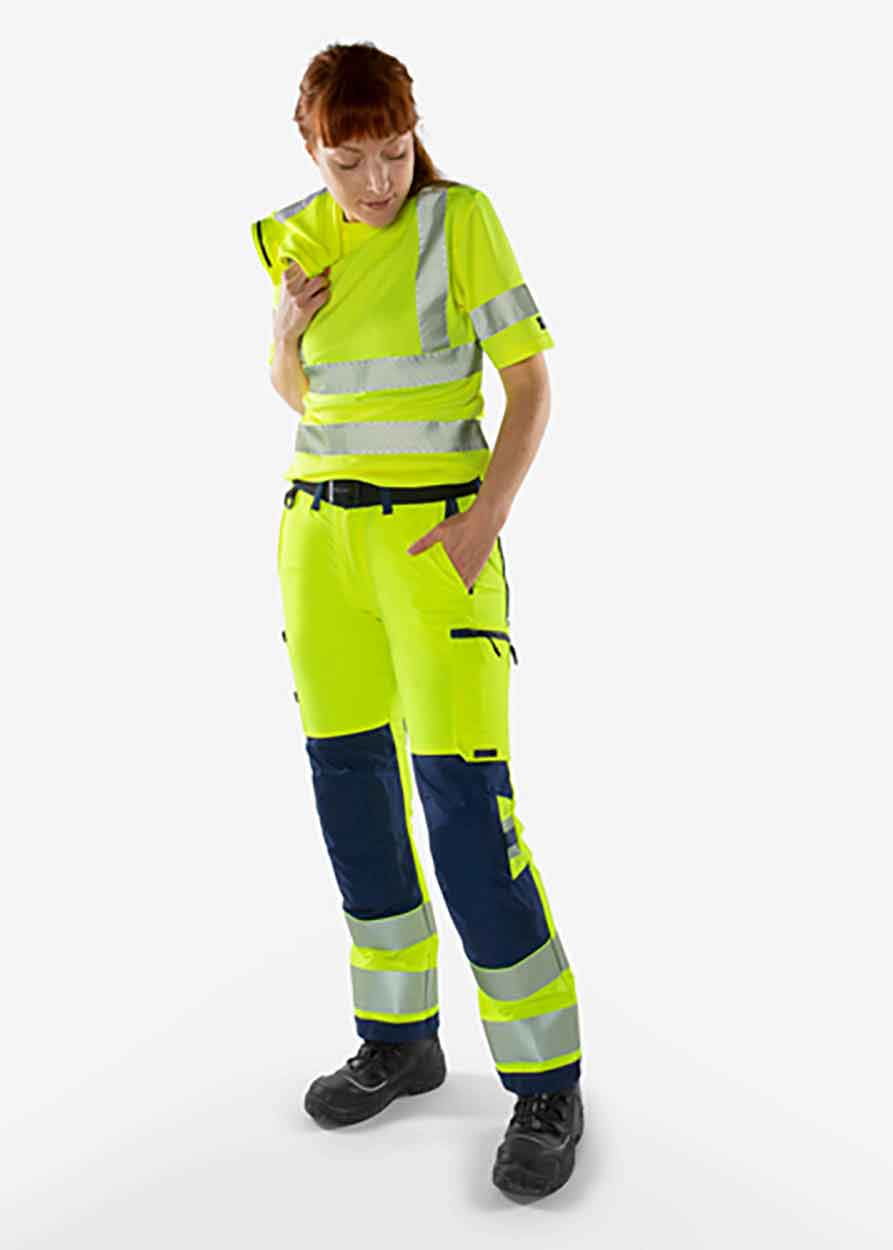 Fristads High vis Green stretch trousers woman class 2 2665 GSTP