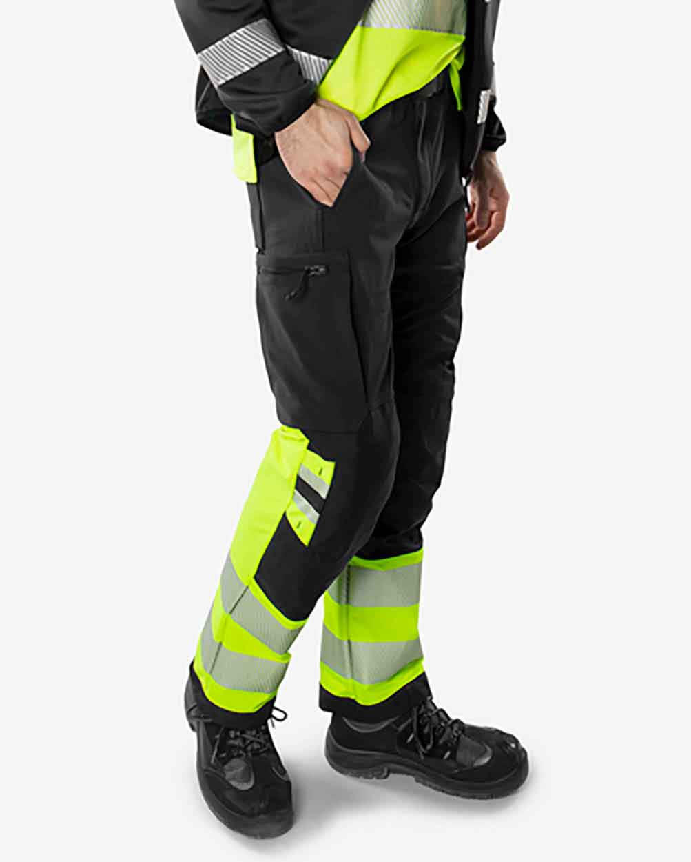 Fristads High vis Green stretch trousers class 1 2647 GSTP