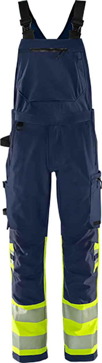 Fristads High vis Green stretch bib'n'brace class 1 1032 GSTP