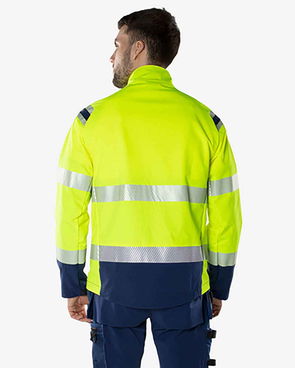 Fristads High vis Green stretch jacket class 3 4647 GSTP